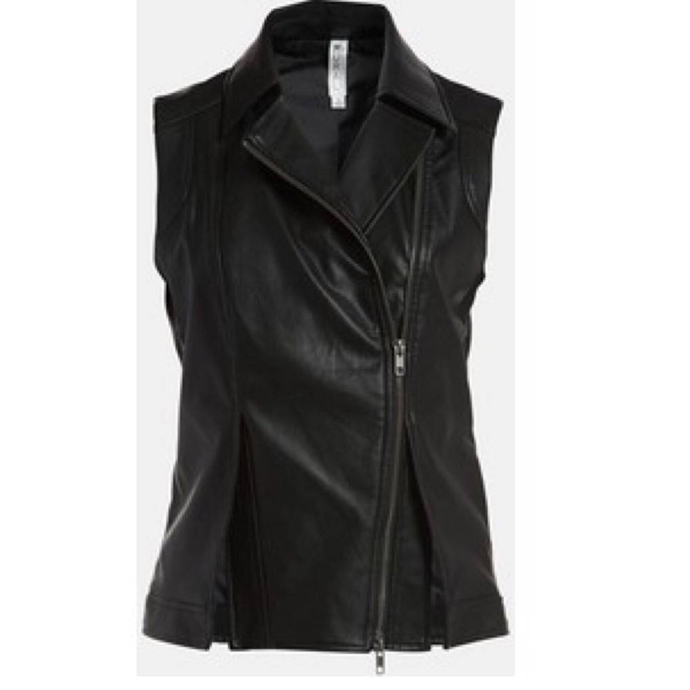 Mural Faux Leather Vest